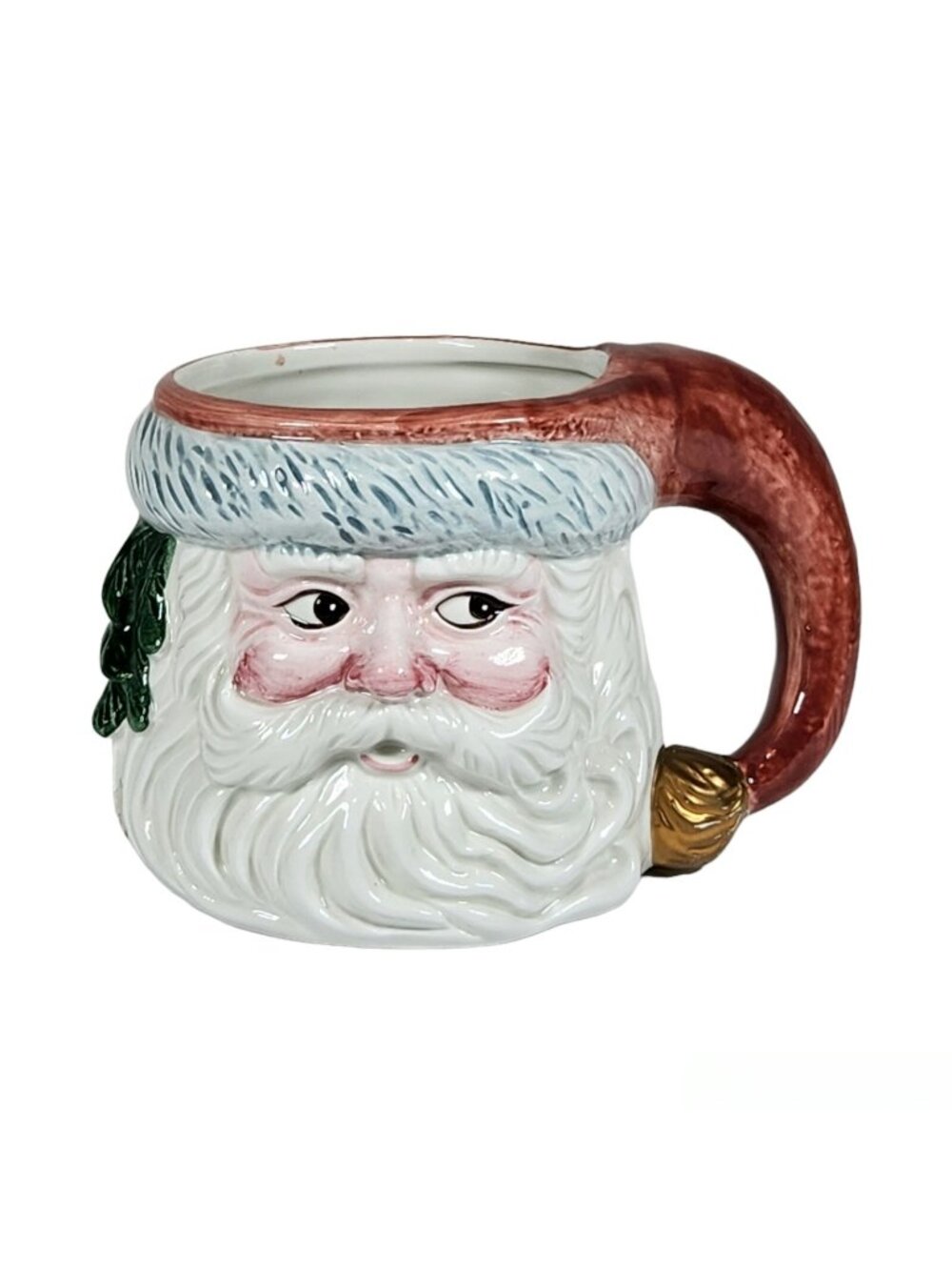 Fitz and Floyd Omnibus Santa Claus Mug 3D Vintage Holiday Made in Taiwan